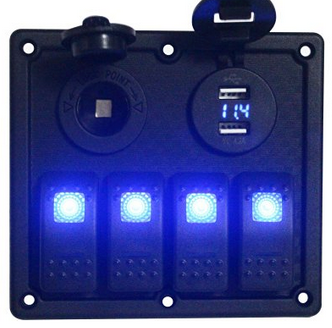 4 Switch Panel with USB & 12V