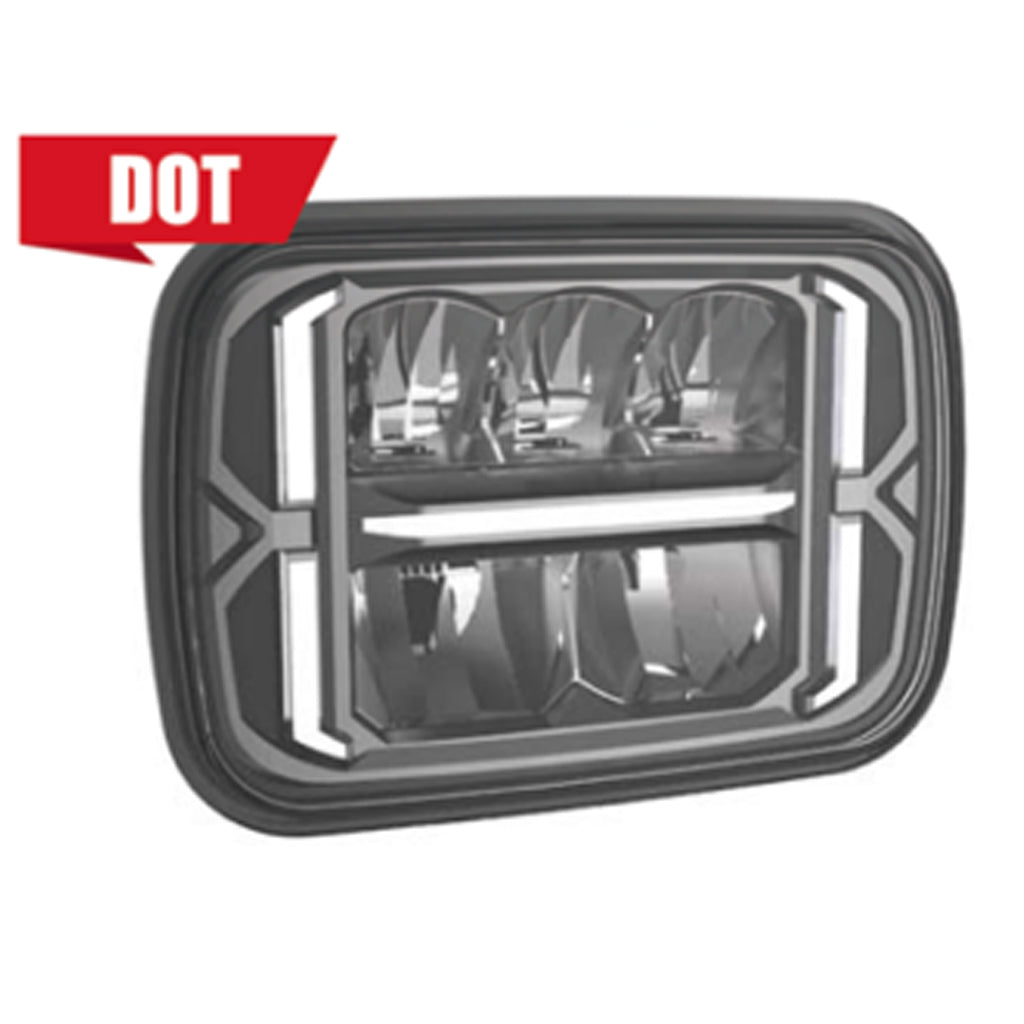 5 x 7 LED Headlight Sealed Beam MAC Truck Peterbuilt Head Light