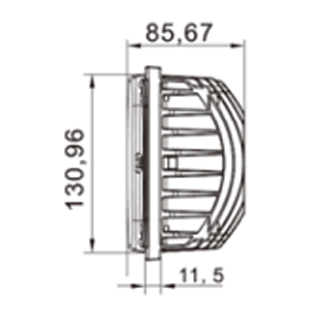 5 x 7 LED Headlight Sealed Beam MAC Truck Peterbuilt Head Light Chart