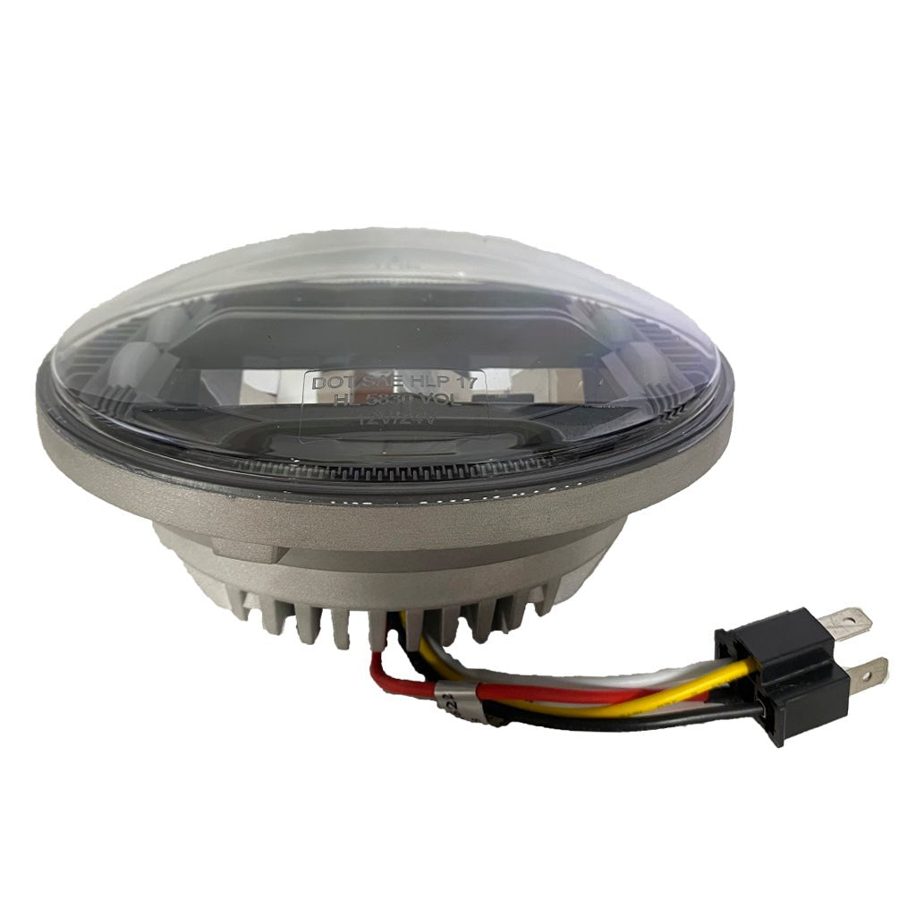 7" Round - 65W - White DRL - Jeep, H1, Harley