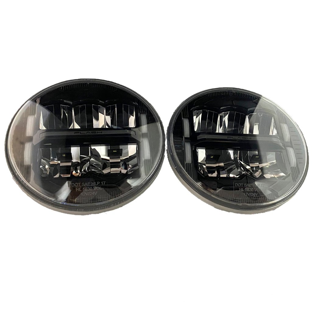 7" Round - 65W - White DRL - Jeep, H1, Harley