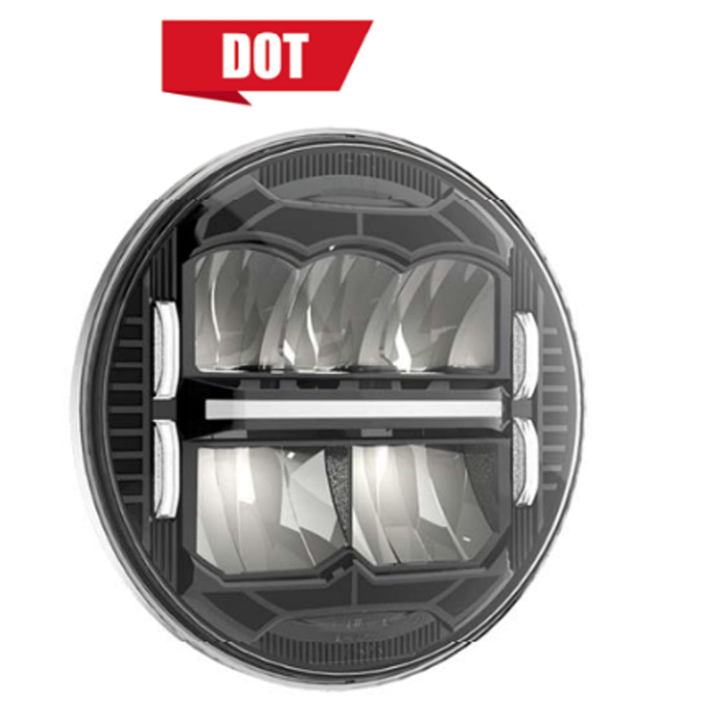 7" Round - 65W - White DRL - Jeep, H1, Harley