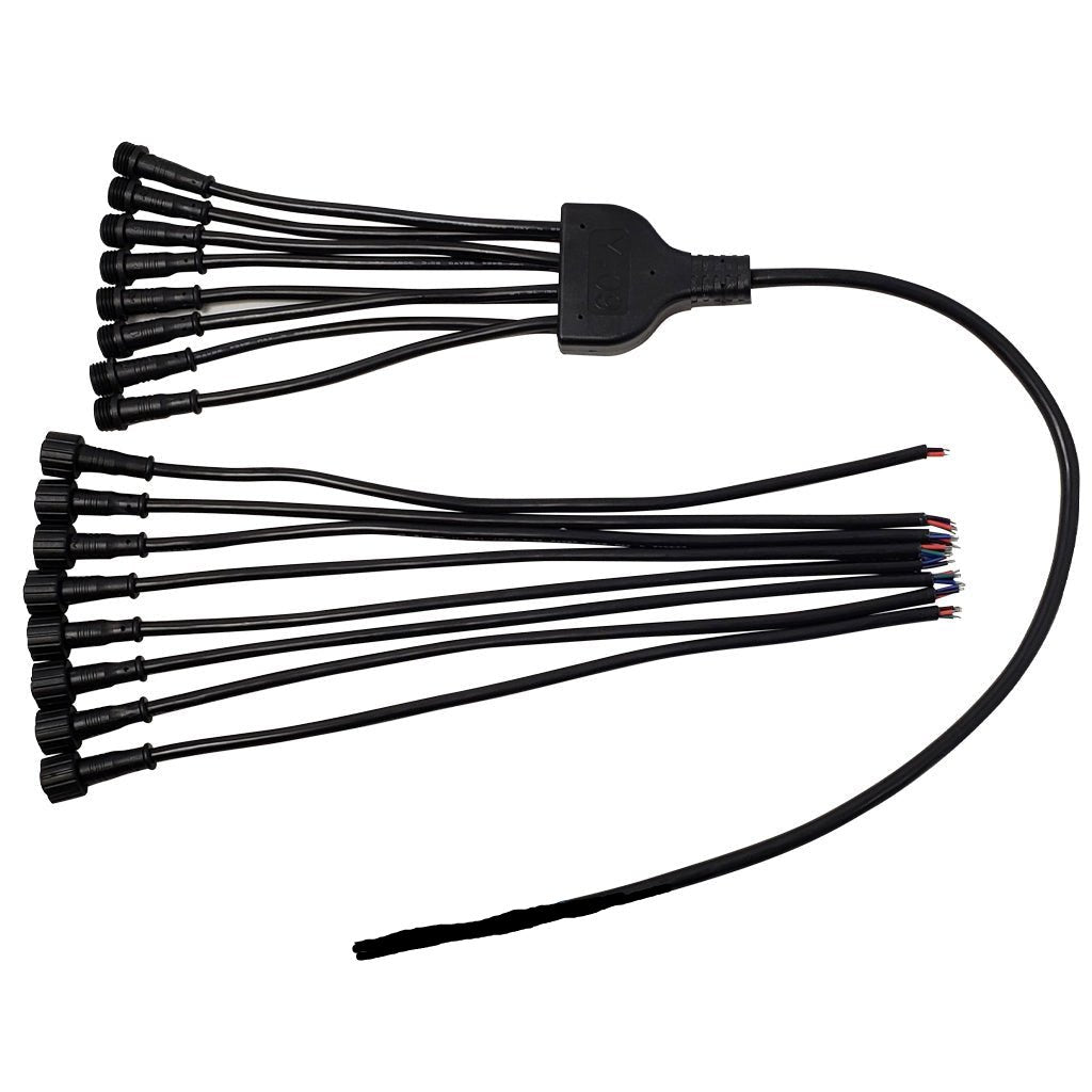 Waterproof 8 way splitter golf cart kit accessory m12 4Pin wire