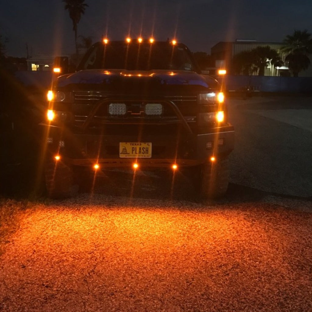 ORANGE AMBER LED Rock Lights SEMA Truck Underglow Accent