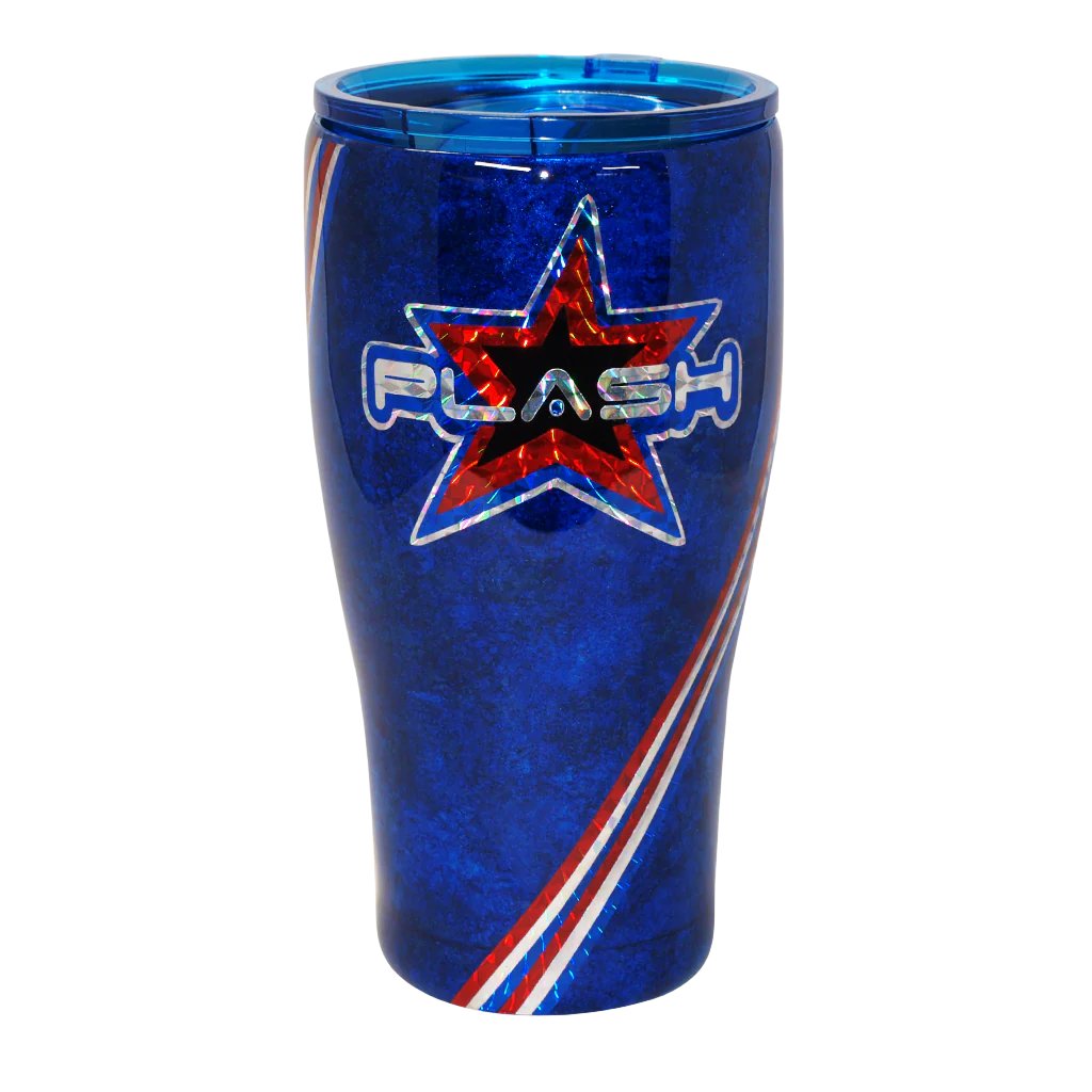 PLASH Tumbler - 32 Ounce Plash Stainless Steel Tumbler Cold Hot Drink Prism Star Curved