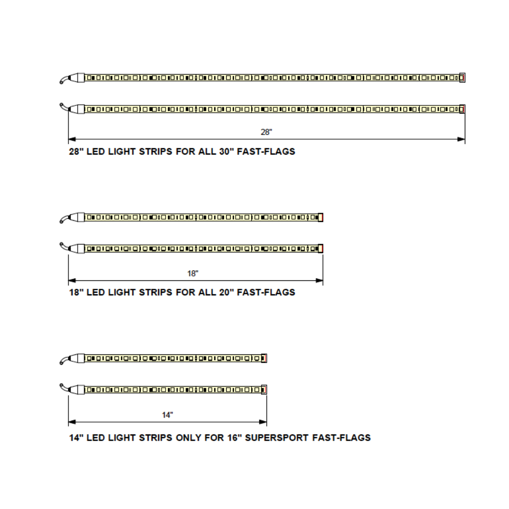Fast Flag Dimension for LED Light Strip PLASH