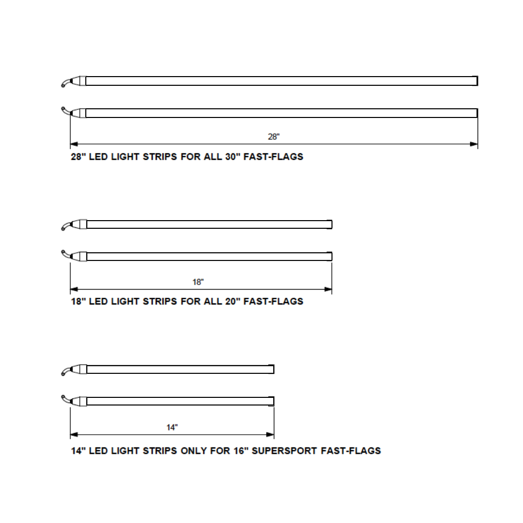Fast Flag Dimension for LED Light Strip PLASH
