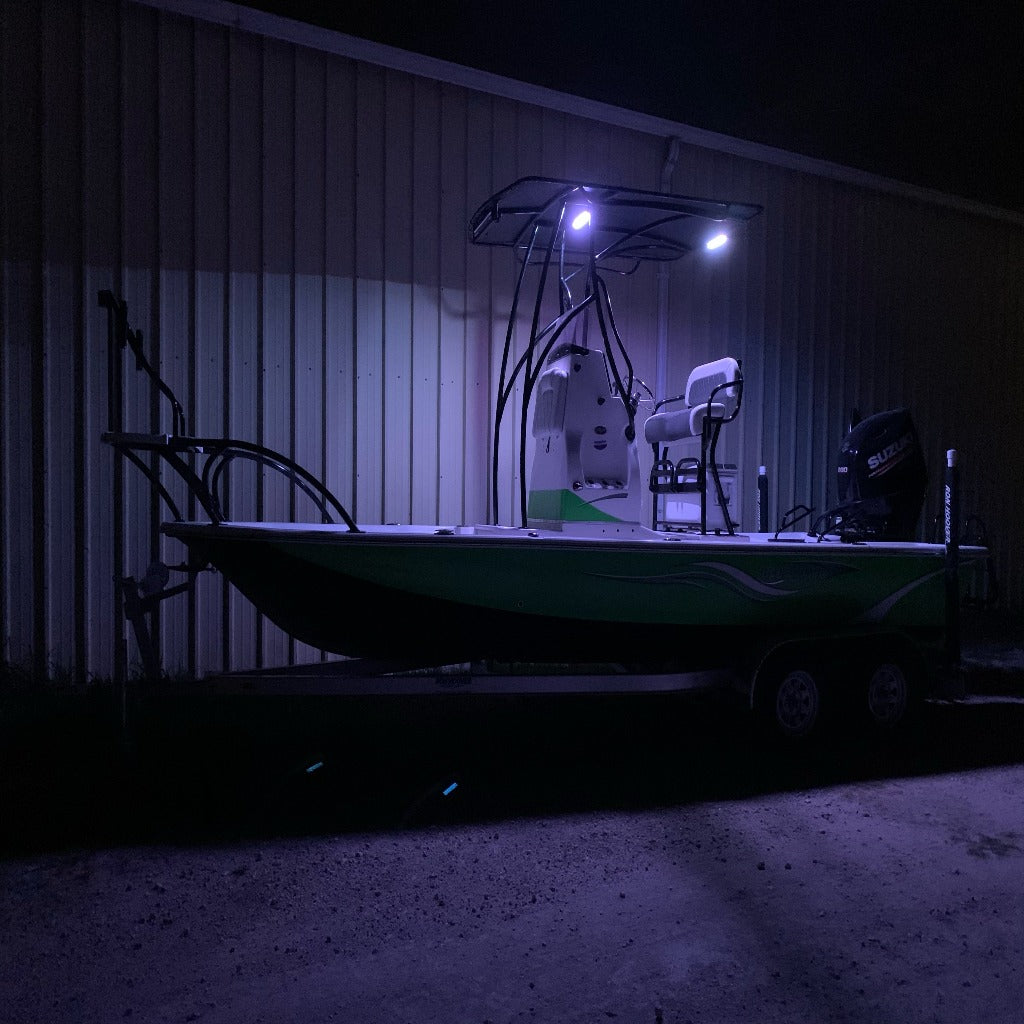 Carbon Fiber TTOP LED Linear Light PLASH RGBW Installed Boat Marine Extremely Bright