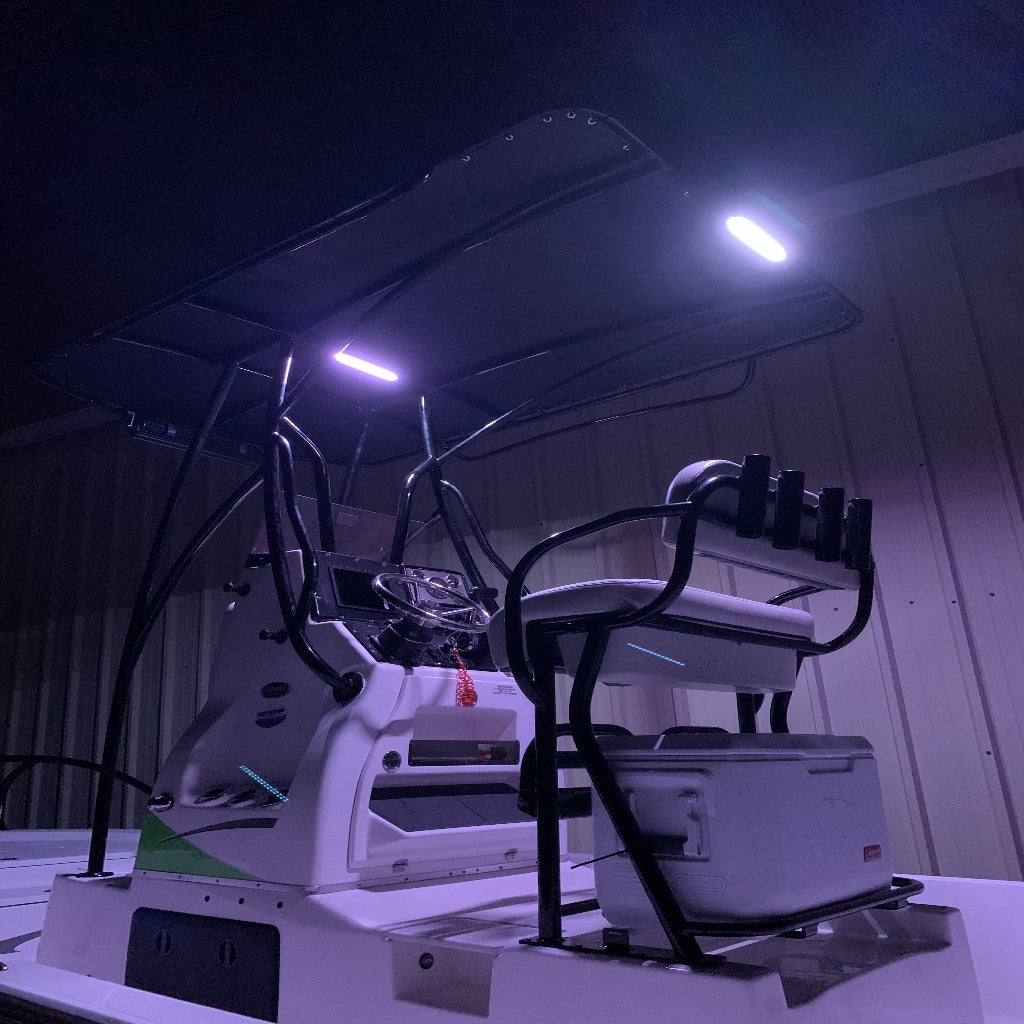 Carbon Fiber TTOP LED Linear Light PLASH RGBW Installed Boat Marine Extremely Bright