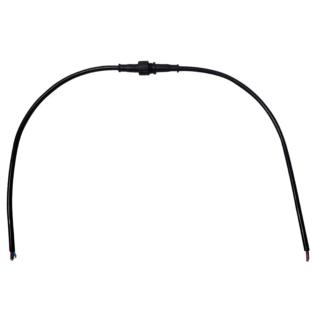 M12 4PIN Waterproof Connector Male Female Connected Full View
