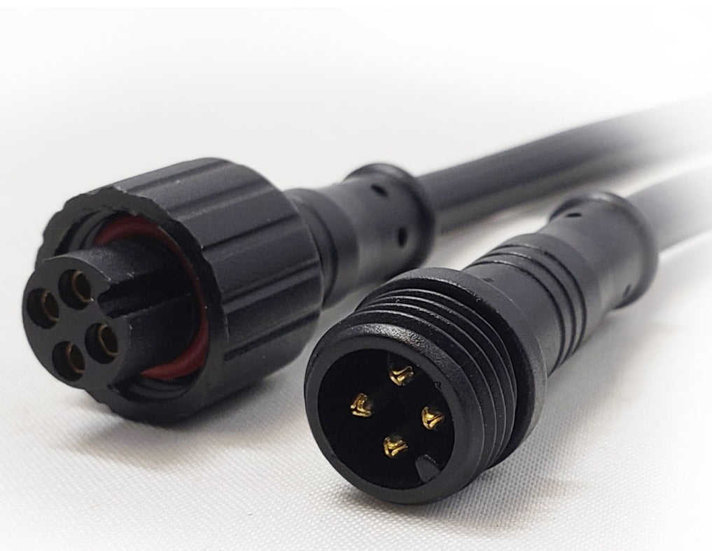 M12 4PIN Waterproof Connector Male Female Connected