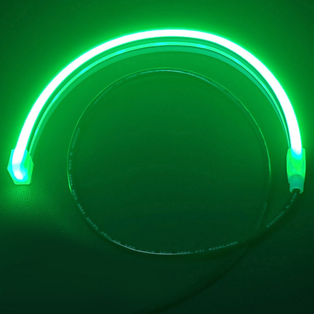 12V Neon Mercury Flexible Light Collage Waterproof RGB Extremely Bright Silicone Sealed Kit Green Color