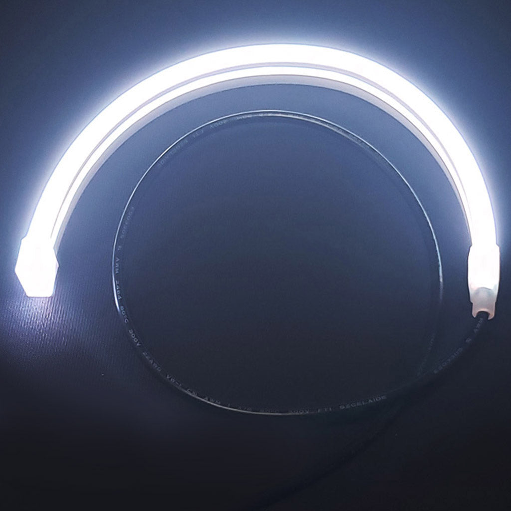 12V Neon Mercury Flexible Light Collage Waterproof RGB Extremely Bright Silicone Sealed Kit White Color