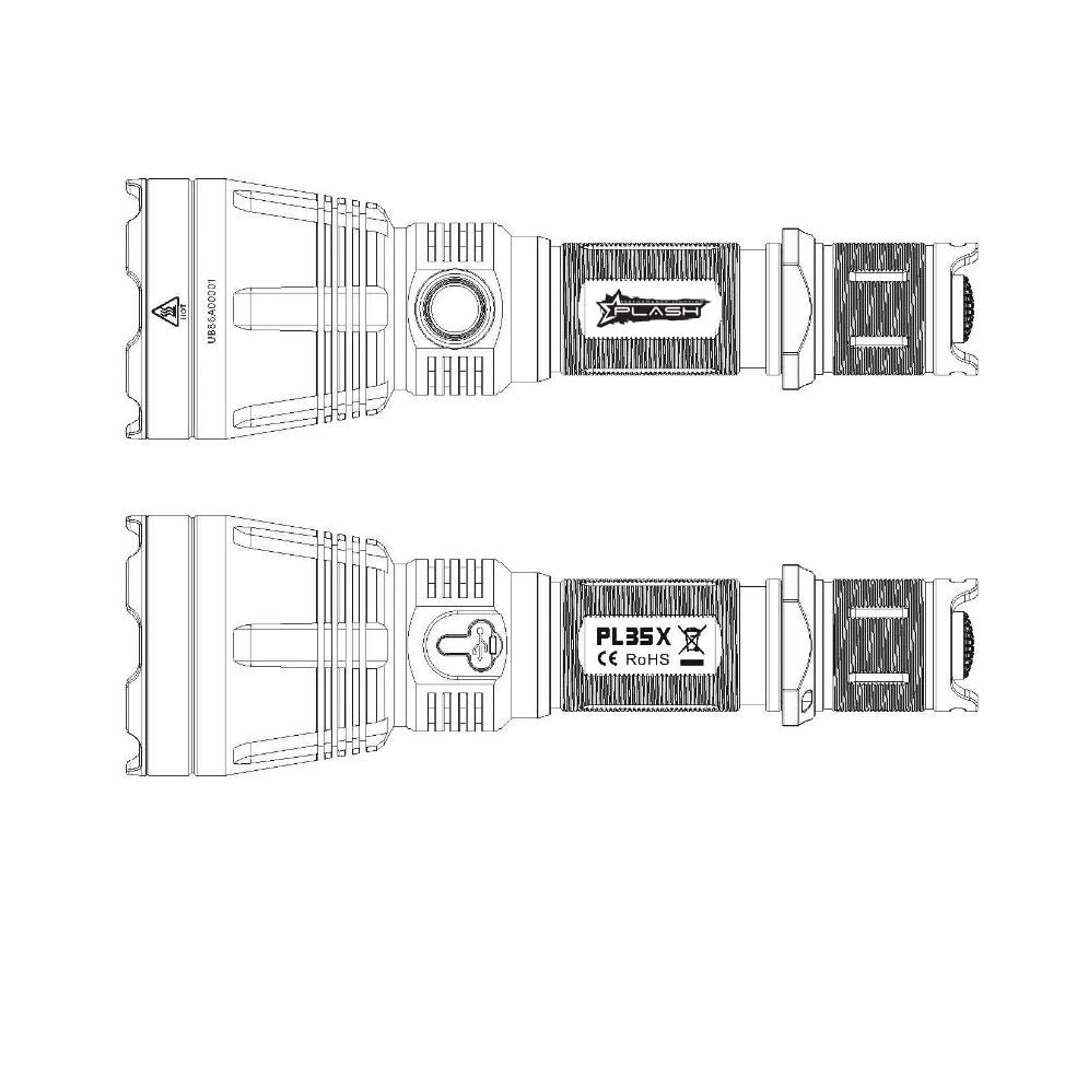 PL35X LED FLASHLIGHT SKETCH