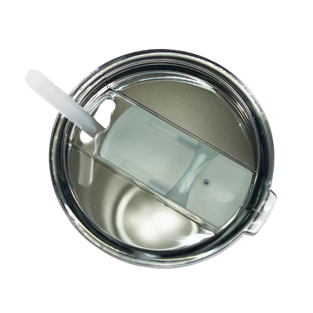 PLASH Tumbler - 32 Ounce Plash Stainless Steel Tumbler Cold Hot Drink Star Curved Clear Lid Straw