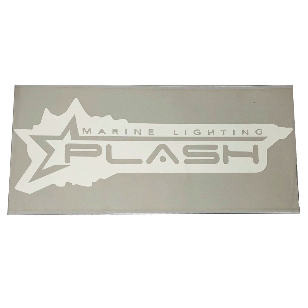 PLASH 16" WHITE VINYL DECAL