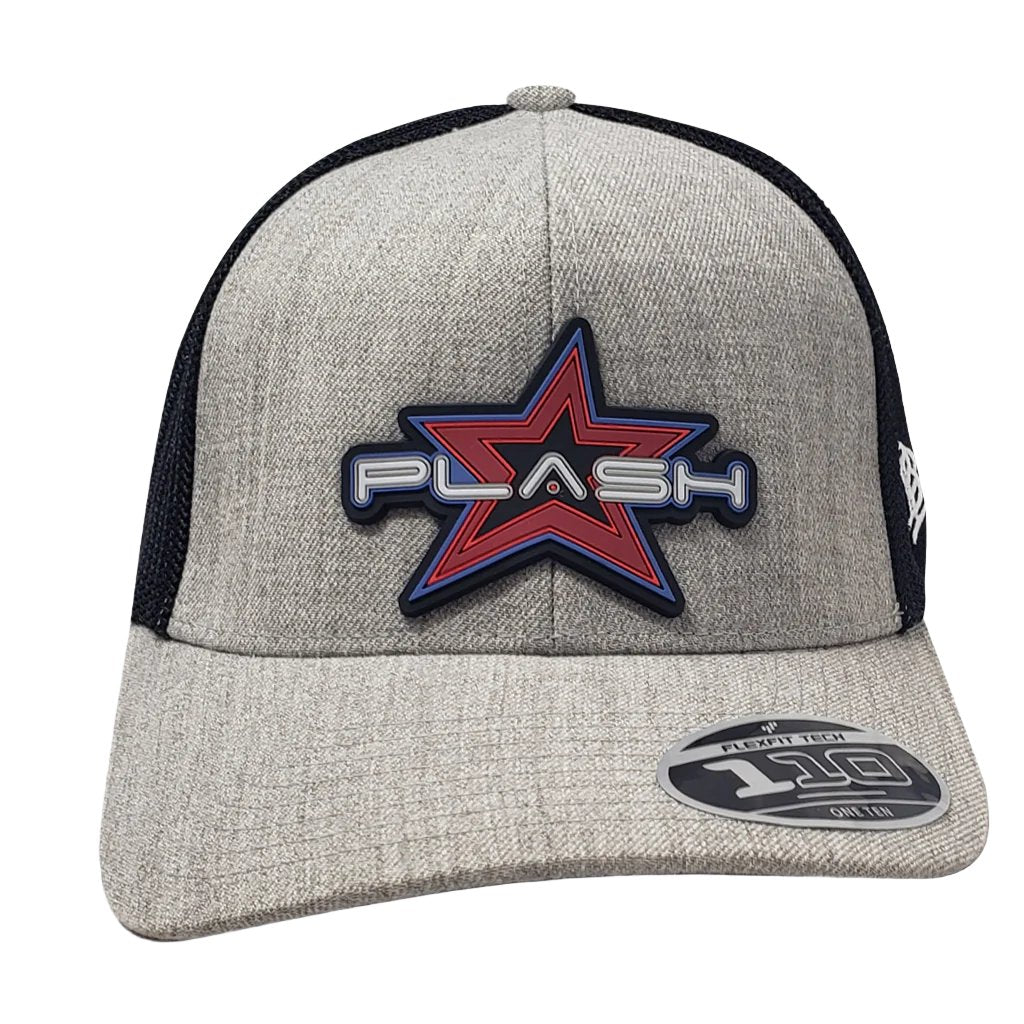 PLASH Curvedbill Snap-Back Flexfit Grey top of Hat Marine Lighting