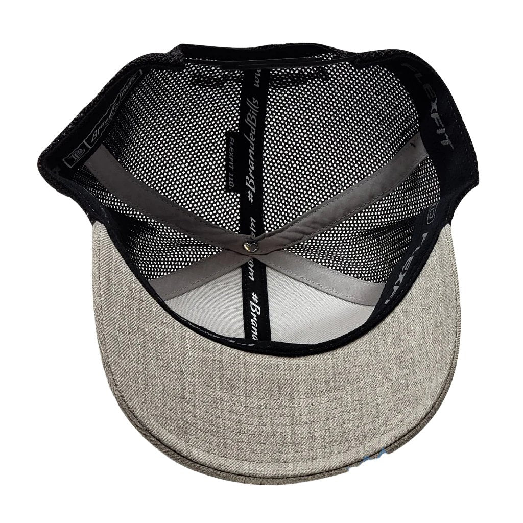 PLASH Curvedbill Snap-Back Flexfit Grey top of Hat Marine Lighting