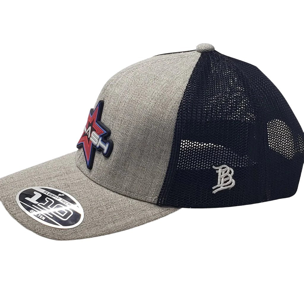 PLASH Curvedbill Snap-Back Flexfit Grey top of Hat Marine Lighting
