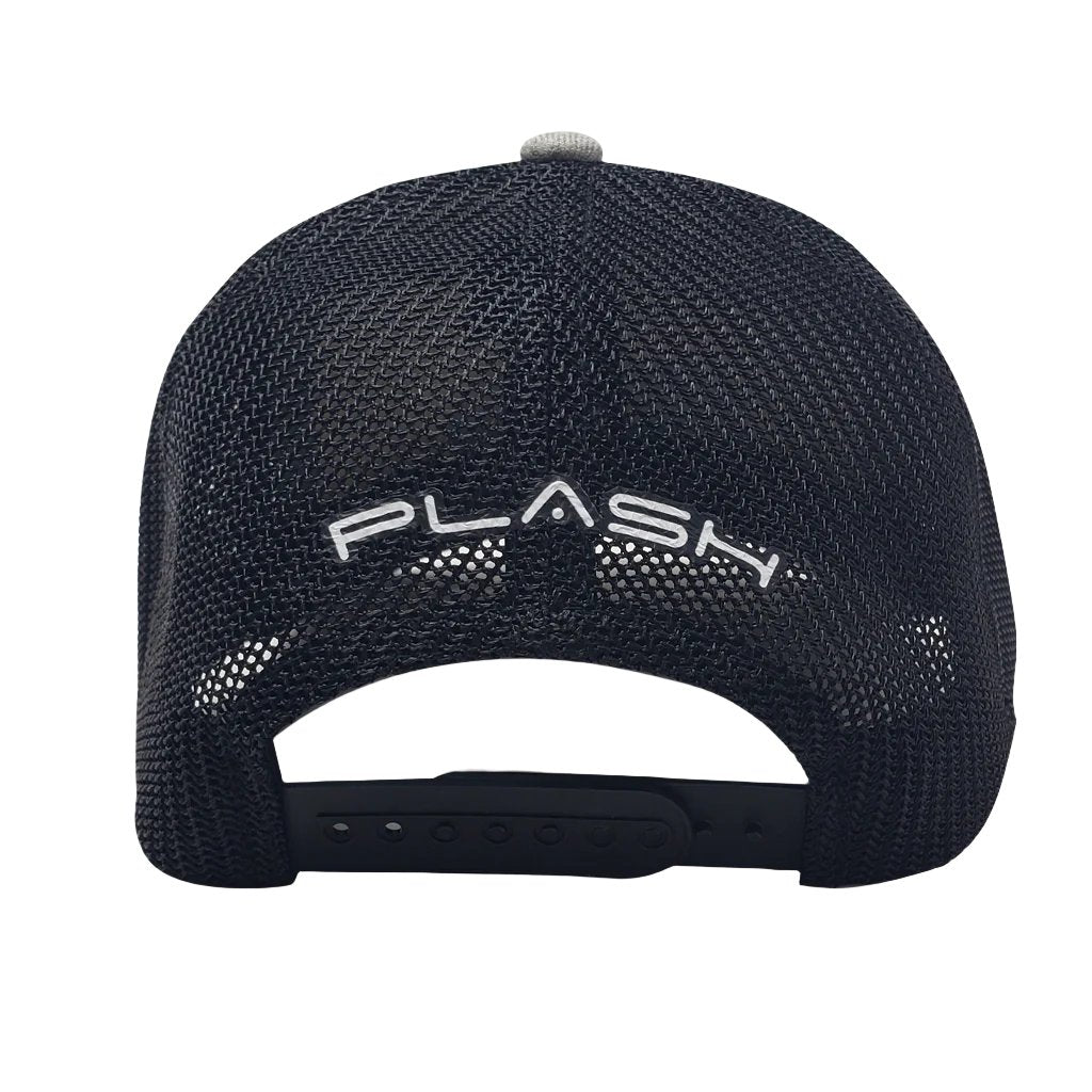 PLASH Curvedbill Snap-Back Flexfit Grey top of Hat Marine Lighting
