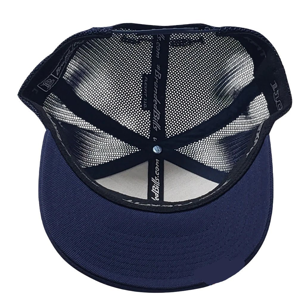 Plash Snap-Back Curved Bill Navy Blue Branded Bill Marine Lighting
