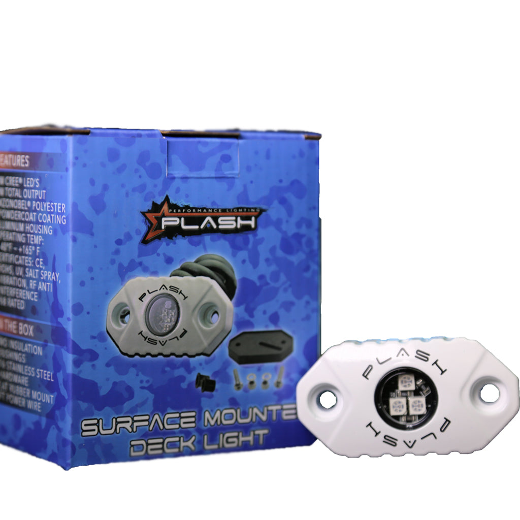 RGB ROCK LIGHT WHITE HOUSING SEMA TRUCK WITH BOX