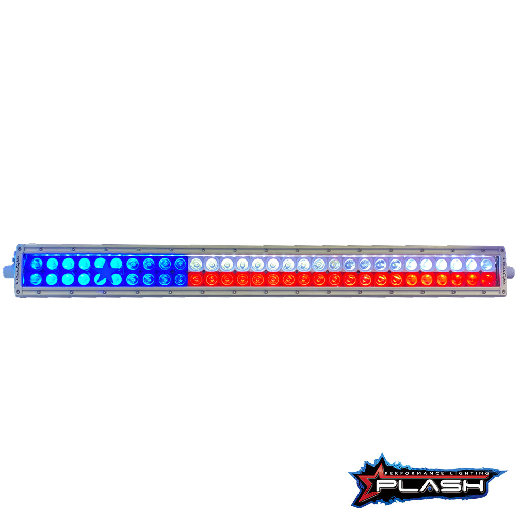 20" Texas Flag Light Bar Red White Blue LED White Housing Lights Texan Backlit