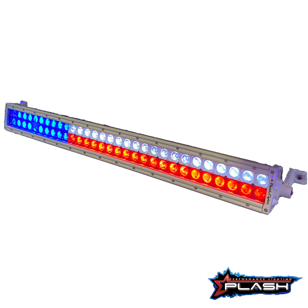 20" Texas Flag Light Bar Red White Blue LED White Housing Lights Texan Backlit