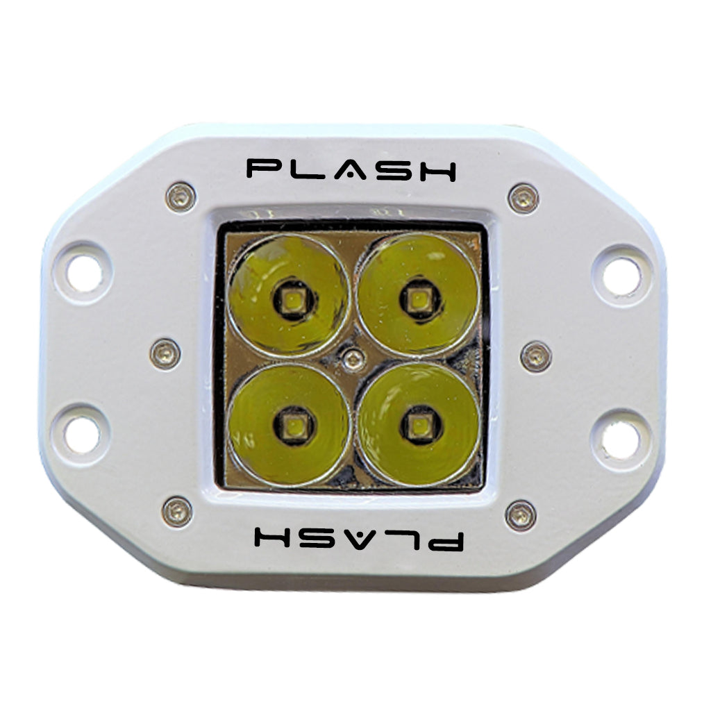White 40W Flush Mounted LED Cube Light single