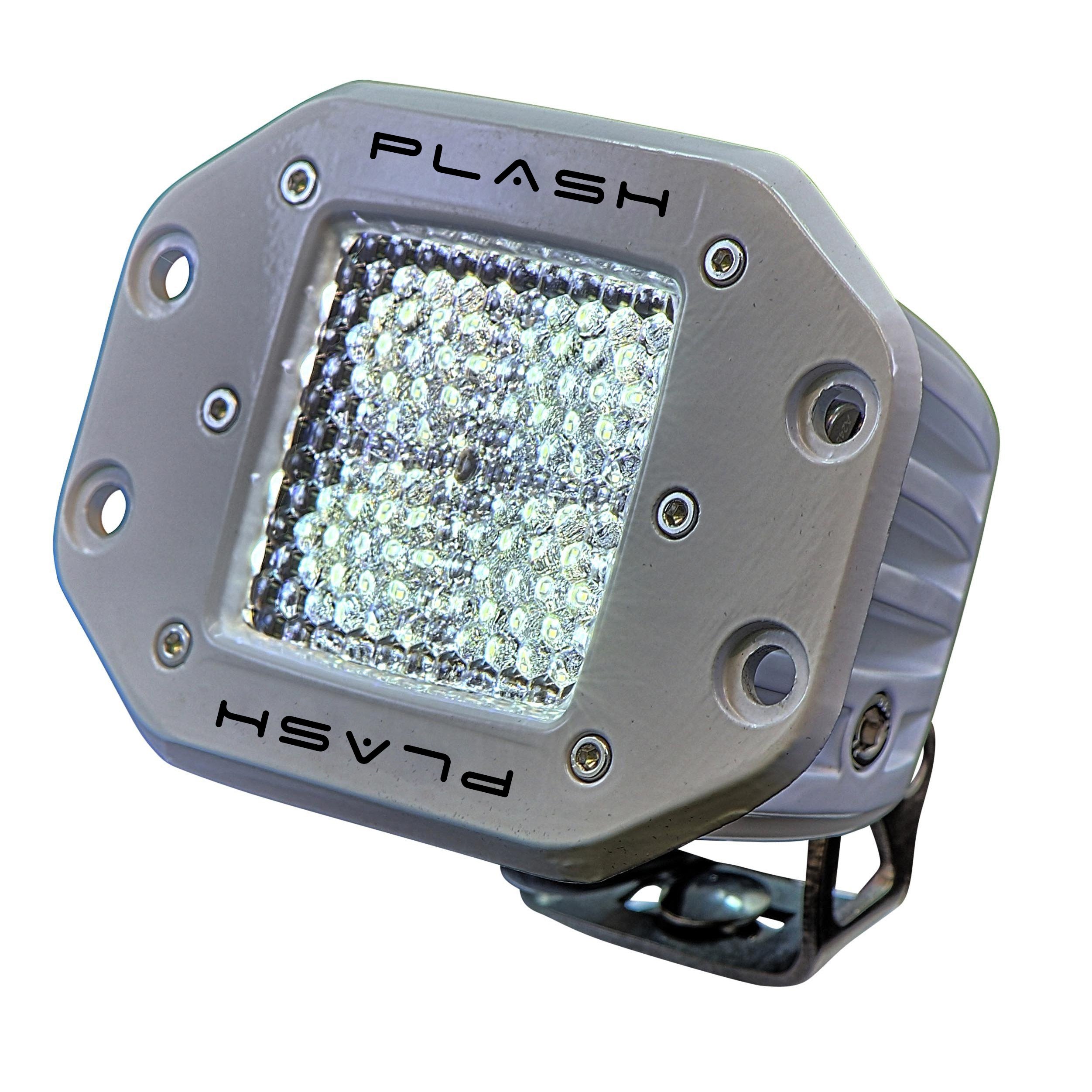 White 40W Flush Mounted LED Cube Light Diffused