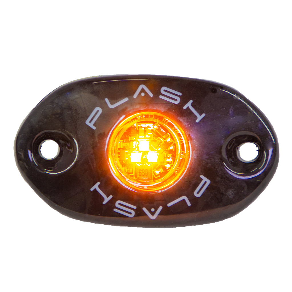 CORPUS - Amber Carbon Fiber LED Deck Light - Black Housing