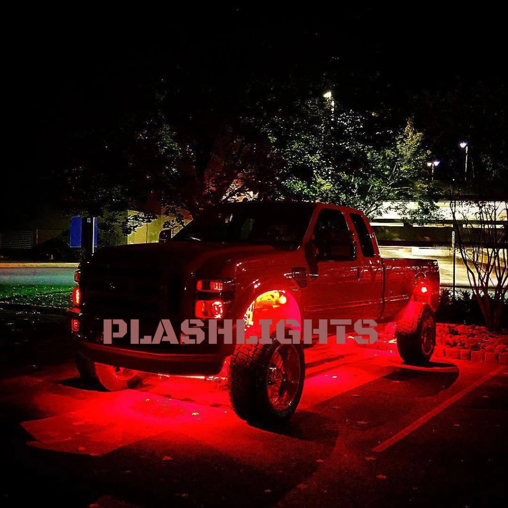 RED LED Rock Lights Ford Truck Underglow Accent PlashLights