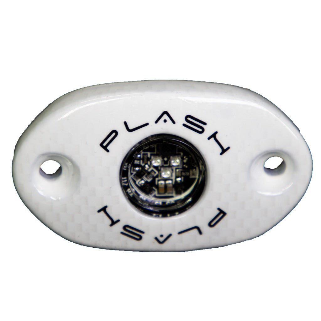 CORPUS - Green Carbon Fiber LED Deck Light - White Housing