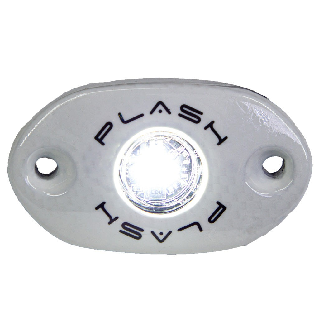 CORPUS - Cool White Carbon Fiber LED Deck Light - White Housing