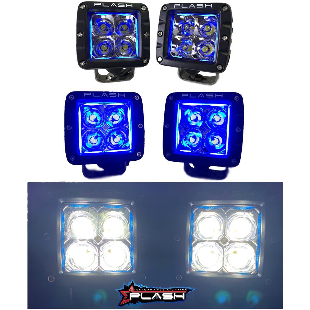 Back Lit Cube Lights Multi Blue PlashLights