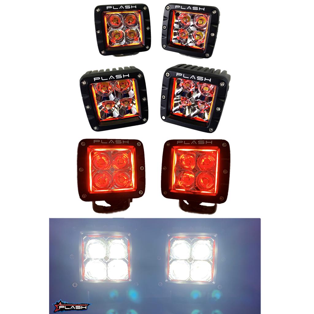 Back Lit Cube Lights Multi Red PlashLights