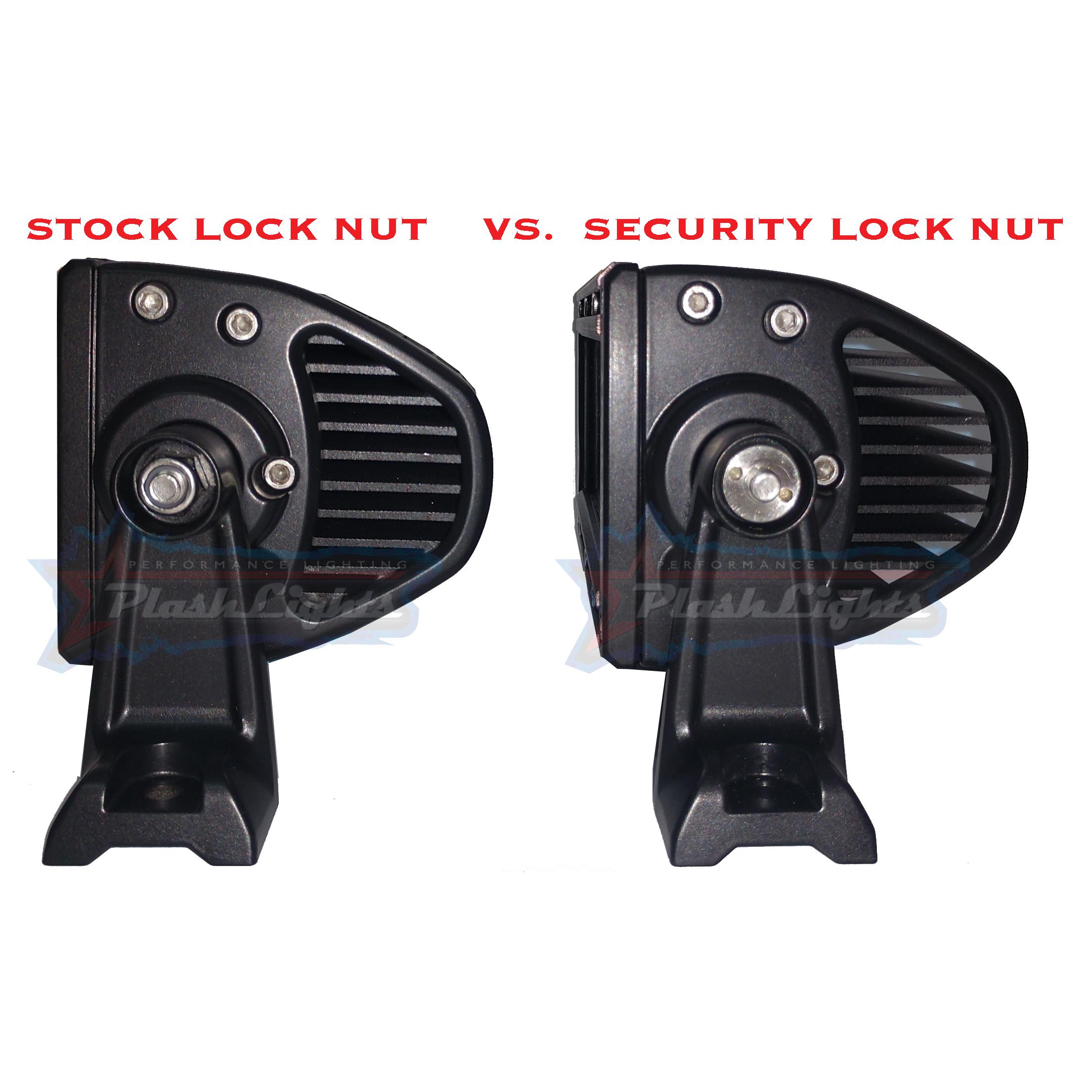 PlashLights Security locking nut anti theft stainless bolt screw light bar lock nuts 