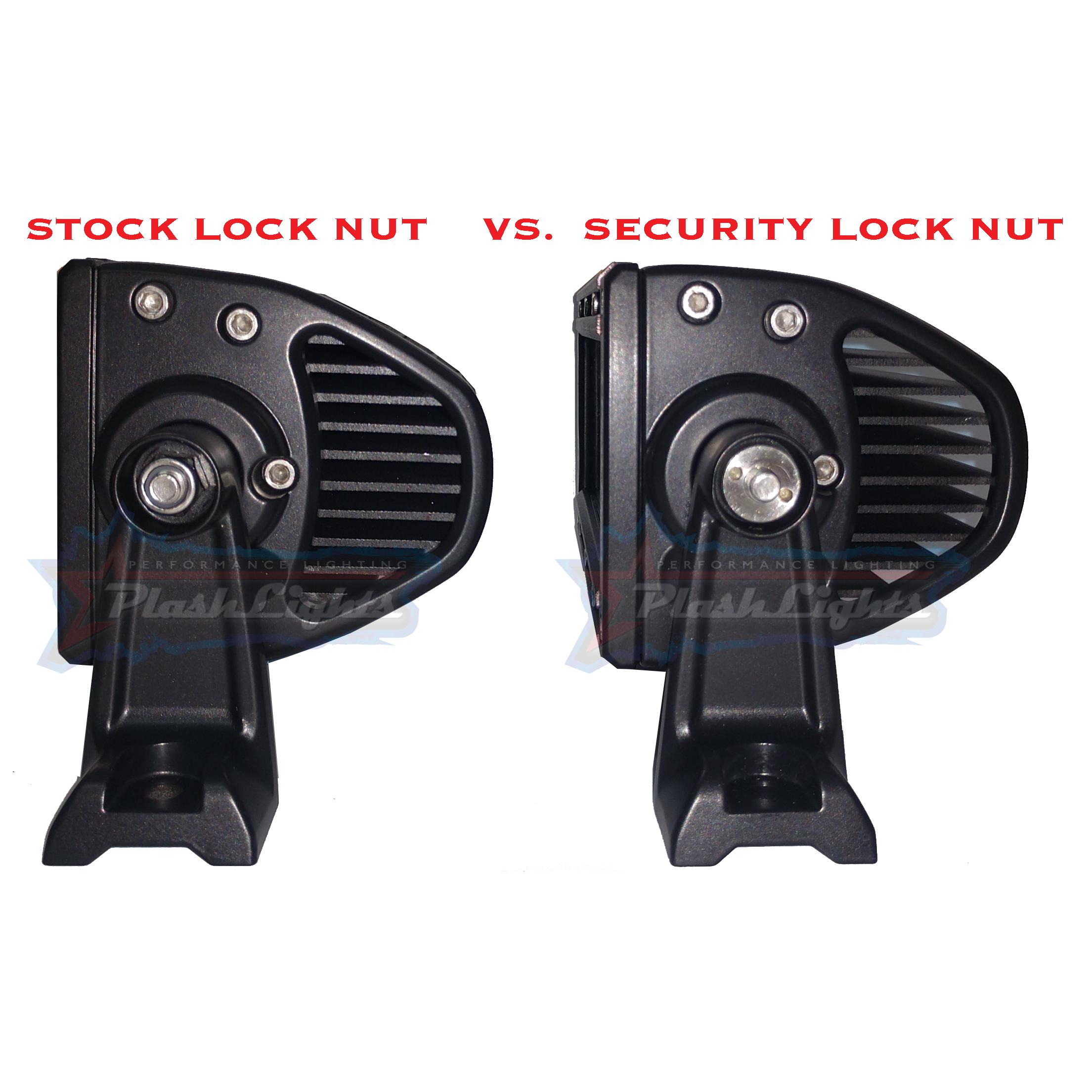 PlashLights Security locking nut anti theft stainless bolt screw light bar lock nuts