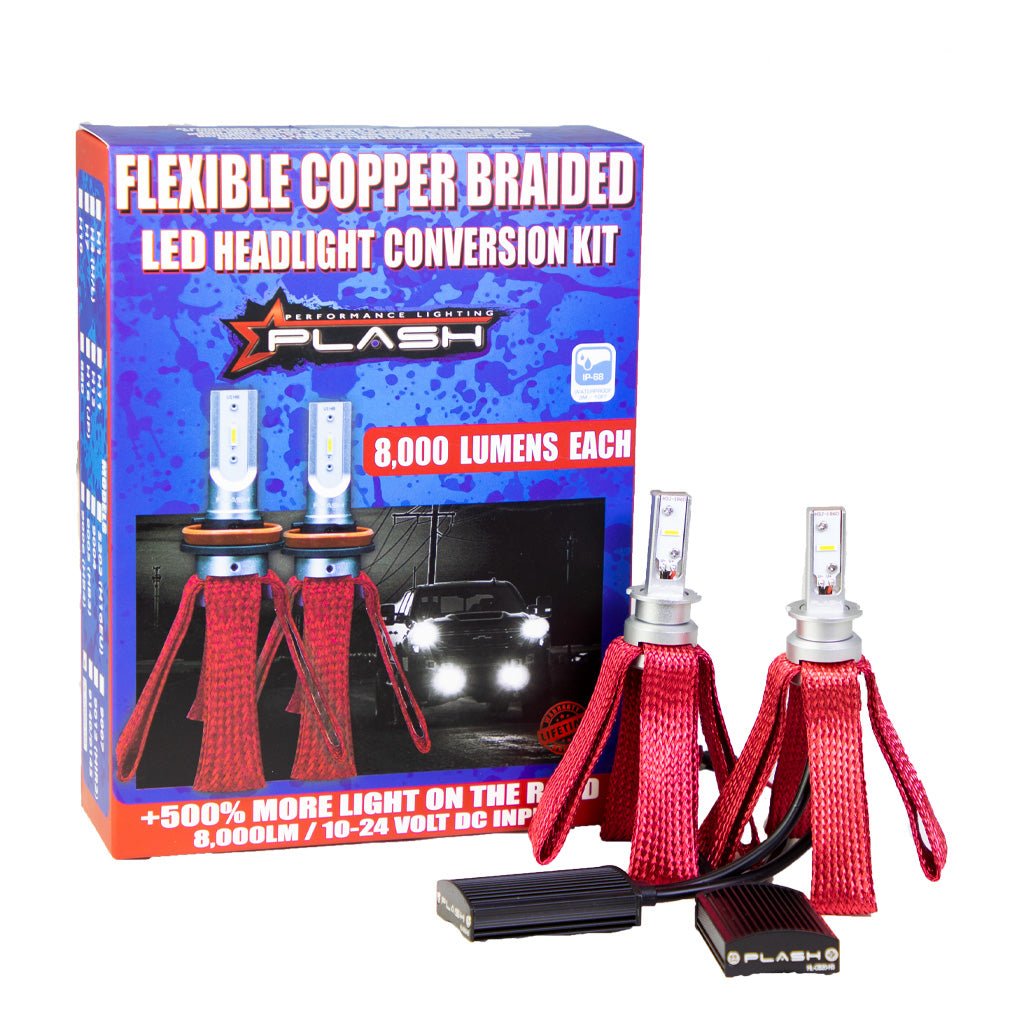 H3 Flexible Copper Braided LED Headlight Conversion Kit