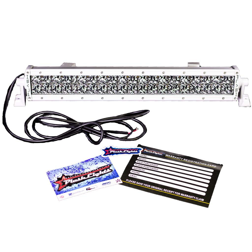 PlashLights 20 inch LED Light bar marine rated LED boat spreader t-top reverse saltwater grab rail