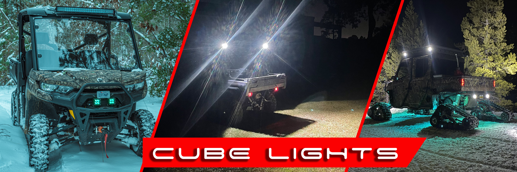 CUBE DUALLYS FOG LED DRIVING LIGHTS 3 INCH BUMPER AMERICA TEXAS