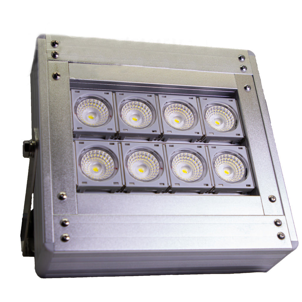 Industrial rugged High Voltage LED Spot light. Bright high output dependable solid construction Aransas LED Search Light.