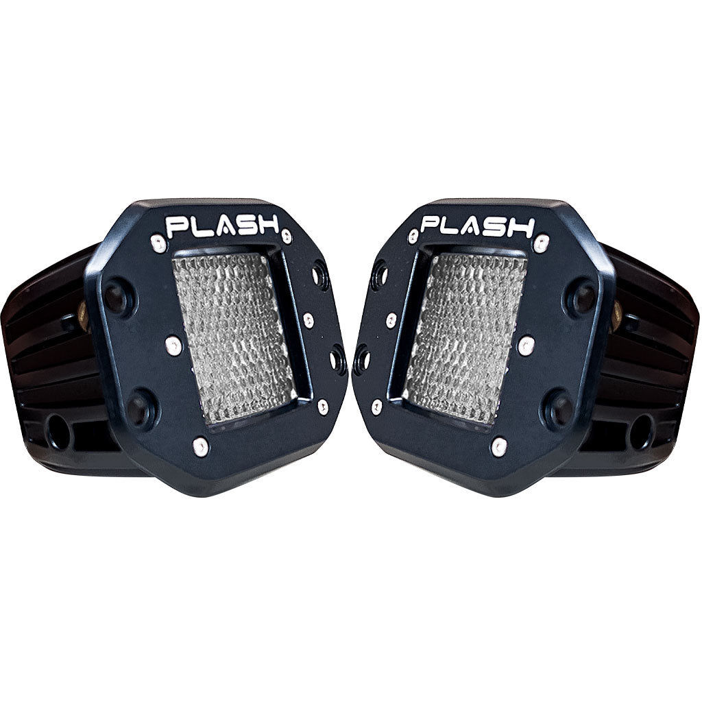 20W Diffused Beam Flush Mounted LED Cube Light Kit Pair