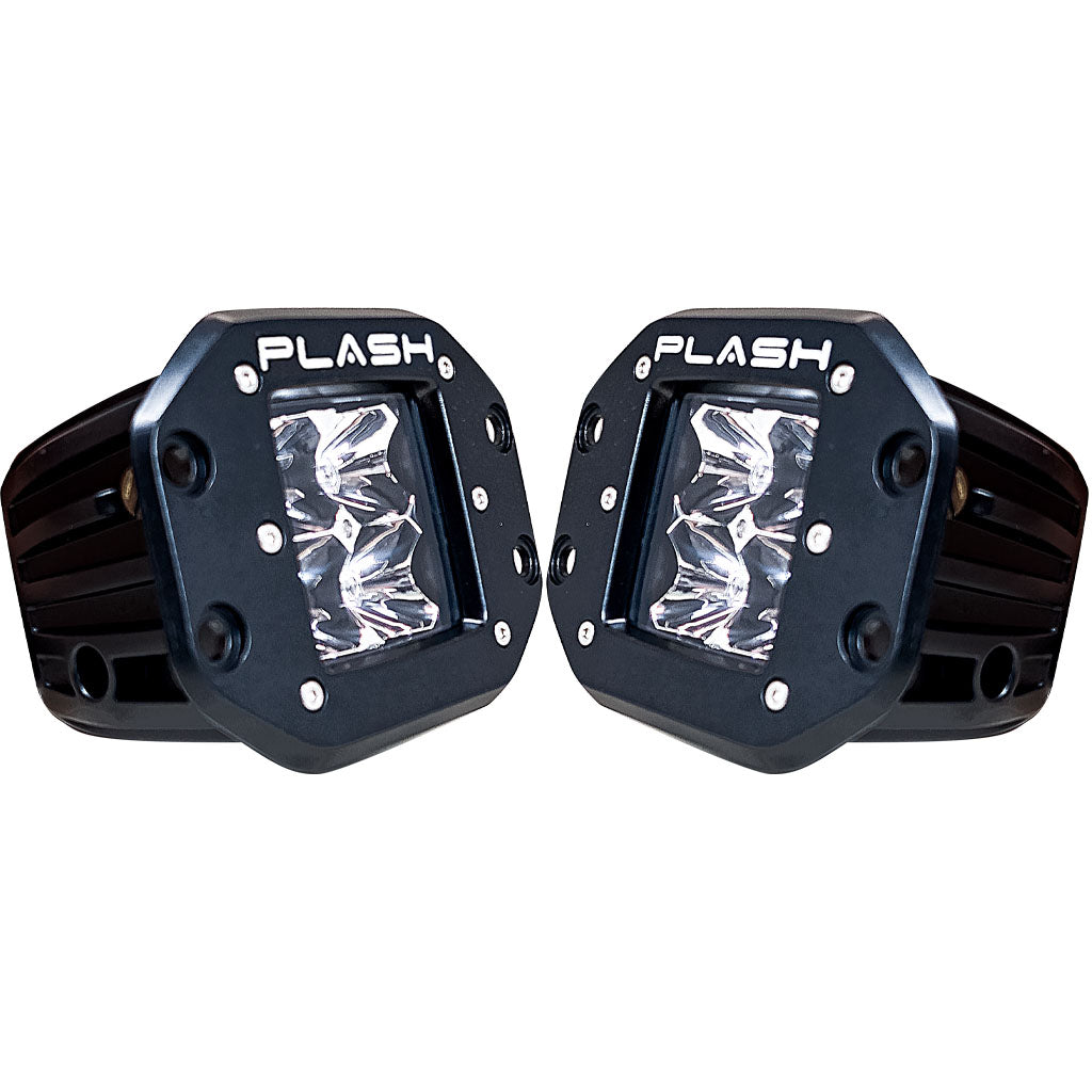 20W Linear Flood Flush Mounted LED Cube Light Pair Kit LED Off