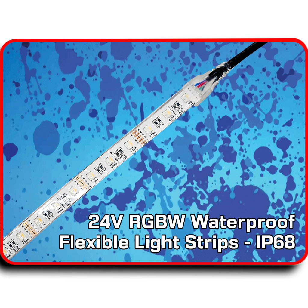 Waterproof Flexible Light Strip - IP68 - 24V RGBW Color Changing