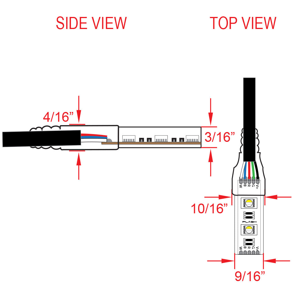 Waterproof Flexible Light Strip - IP68 - 24V RGBW Color Changing