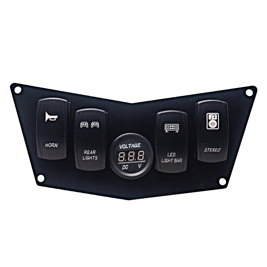 4 Switch Panel with Voltmeter |  Polaris RZR 570, 800, 900