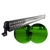 A 'Plash" branded IR-Series LED Light Bar with infrared LEDs encased in a black metal housing with mounting brackets. On white background with night vision filter showing a deer in a forest