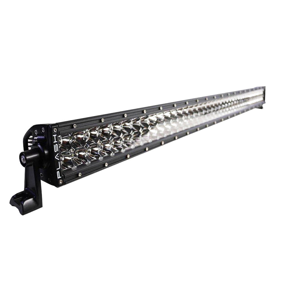 A 'Plash" branded IR-Series LED Light Bar with infrared LEDs encased in a black metal housing with mounting brackets. On white background