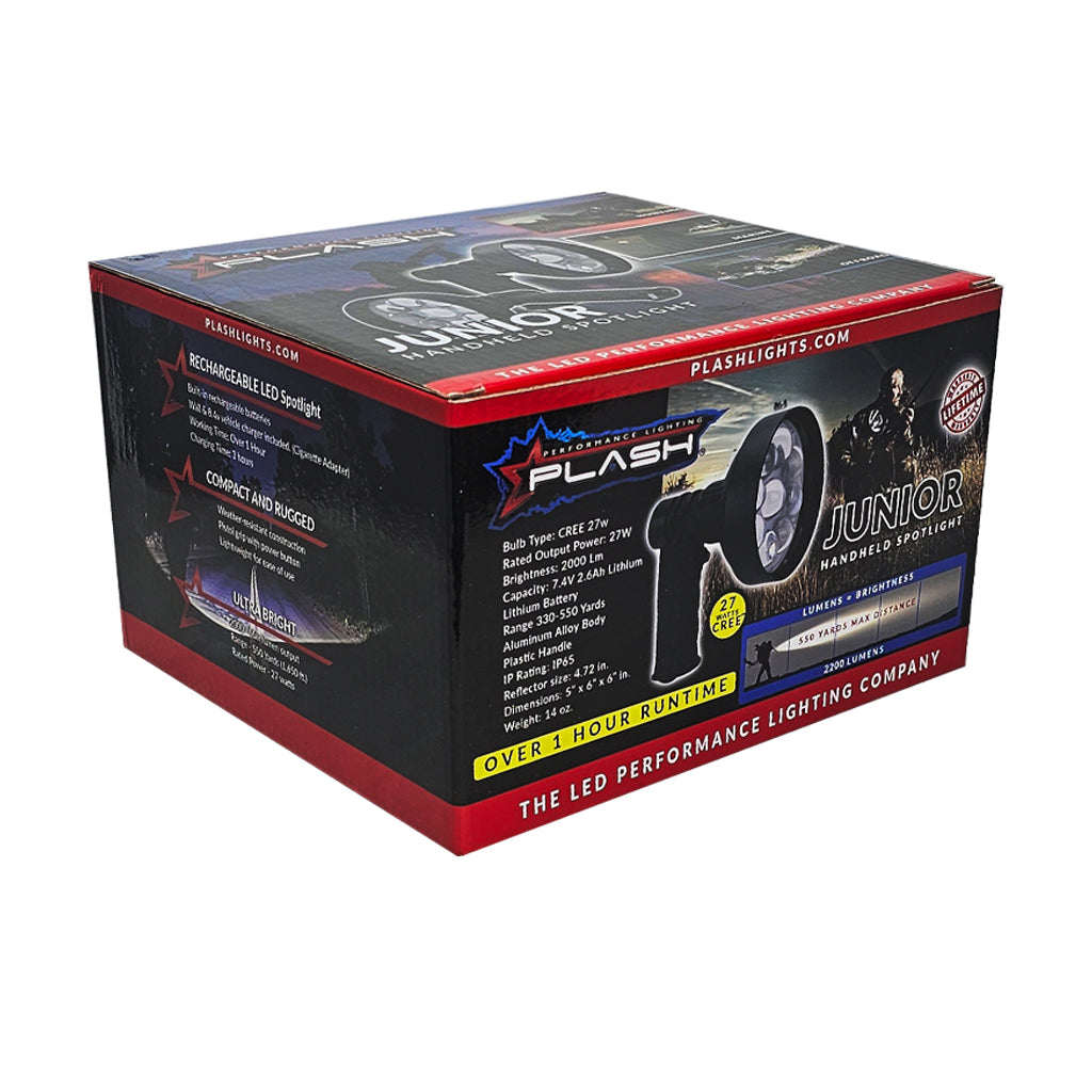 Rechargeable Handheld LED Spotlight PLASHLIGHTS Packaging